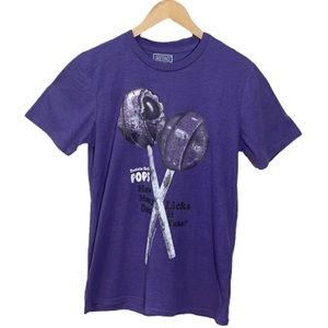 Retro Rewind Purple Tootsie Roll Pops T-Shirt Size Medium